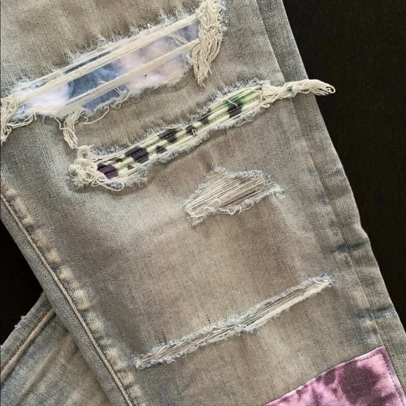 Brand new Amiri art tie dye patch Jeans original indigo - Picture 7 of 7